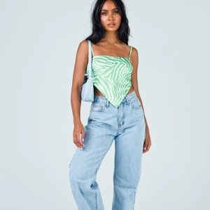 Miss Lexy Zebra Scarf Top